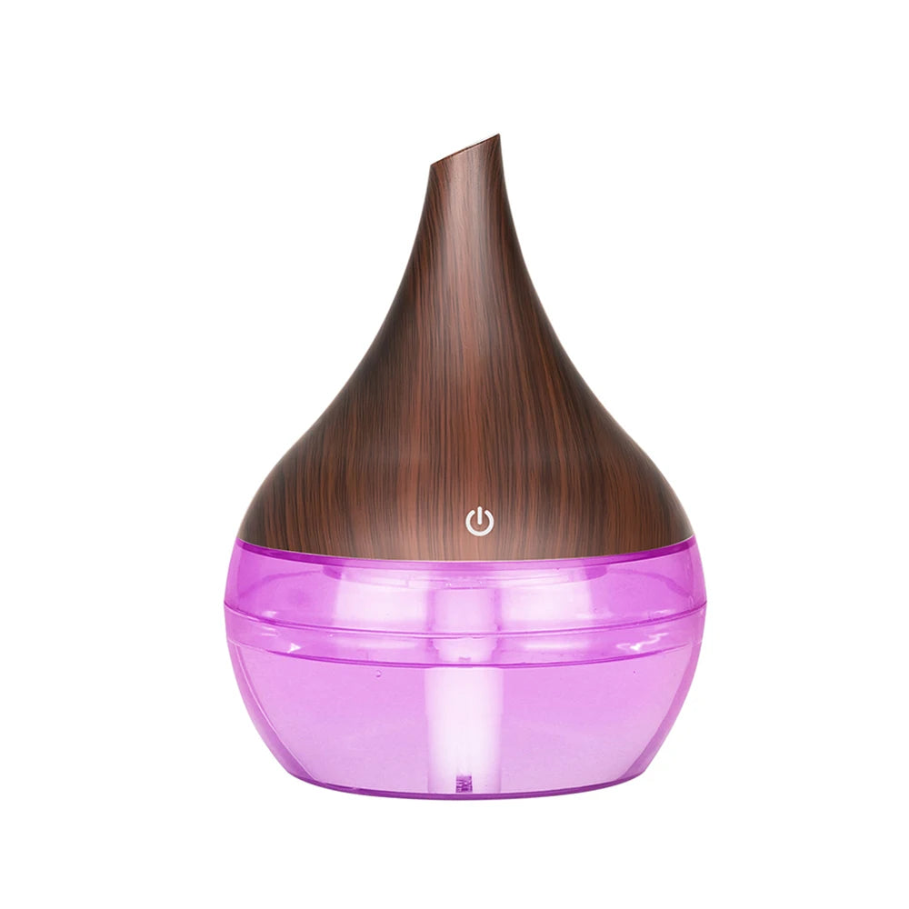 300ml Wood Aroma Humidifier