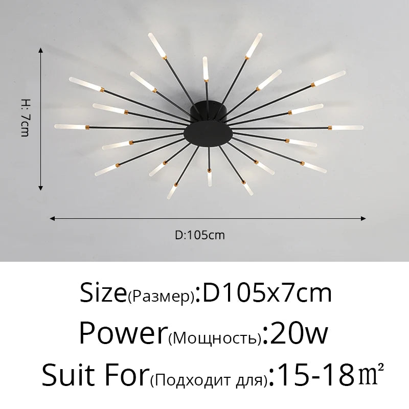 Firework LED Ceiling Chandelier