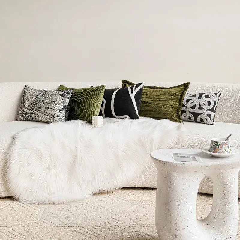 Embroidered Lumbar Pillow Cover