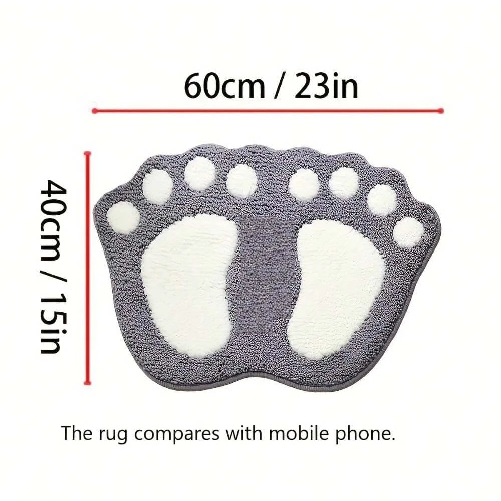 Foot-Shaped Memory Foam Bath Mat