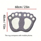 Foot-Shaped Memory Foam Bath Mat