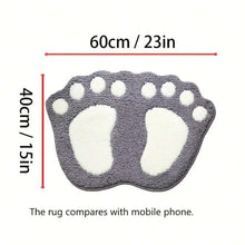 Foot-Shaped Memory Foam Bath Mat