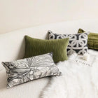 Embroidered Lumbar Pillow Cover