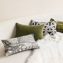 Embroidered Lumbar Pillow Cover