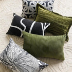 Embroidered Lumbar Pillow Cover
