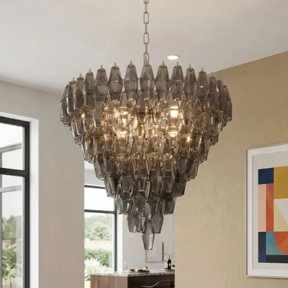 Murano Glass Multicolor Chandelier