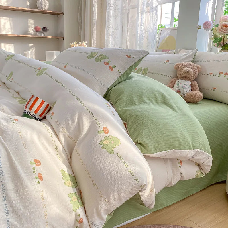Floral Skin-Friendly Bedding Set
