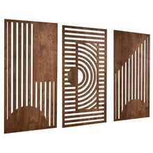 3D Geometric Wood Wall Decor Set