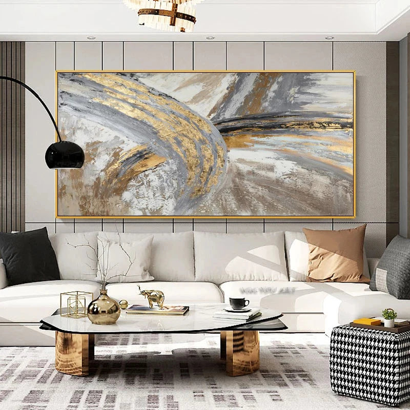 Golden Abstract Canvas Print