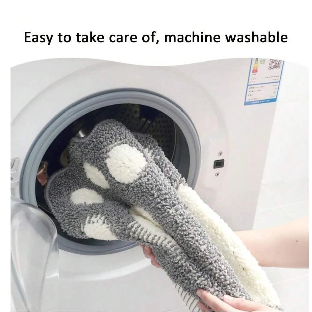 Foot-Shaped Memory Foam Bath Mat