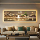 Aesthetic Clock Wall Art with Lamp