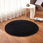 Black Round Shaggy Rug