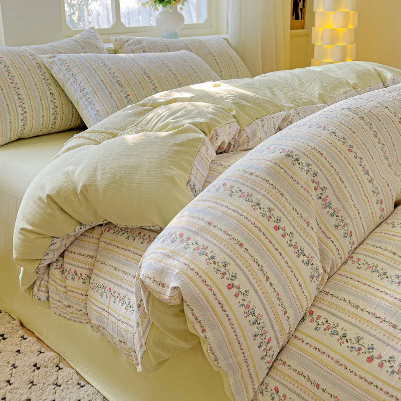 Floral Skin-Friendly Bedding Set
