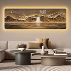 Aesthetic Clock Wall Art with Lamp