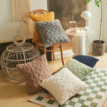 Geometric Plush Pillow Cover