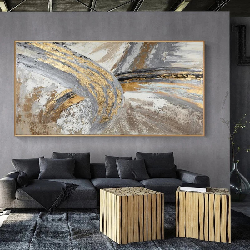 Golden Abstract Canvas Print
