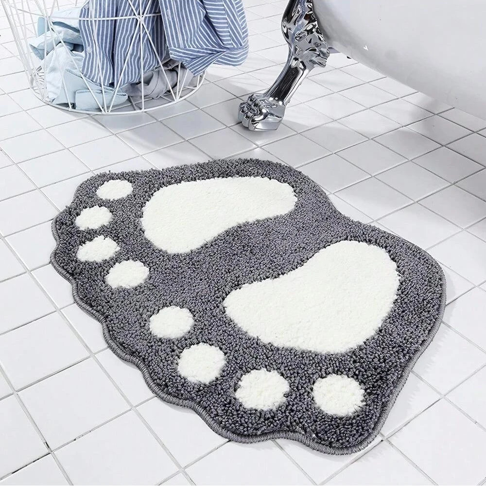 Foot-Shaped Memory Foam Bath Mat
