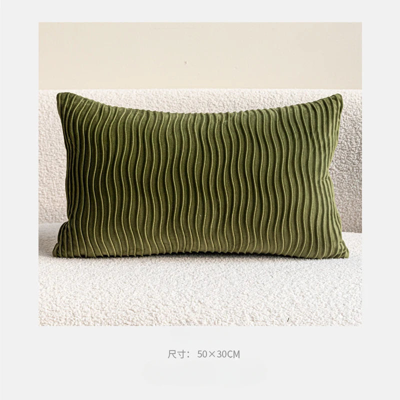 Embroidered Lumbar Pillow Cover