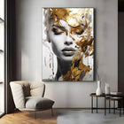 Abstract Woman Face Canvas Print