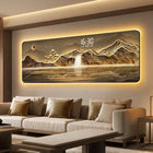 Aesthetic Clock Wall Art with Lamp
