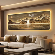 Aesthetic Clock Wall Art with Lamp