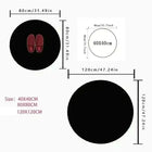 Black Gold Marble Round Rug