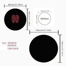 Black Gold Marble Round Rug
