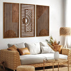 3D Geometric Wood Wall Decor Set