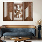 3D Geometric Wood Wall Decor Set