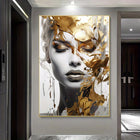 Abstract Woman Face Canvas Print