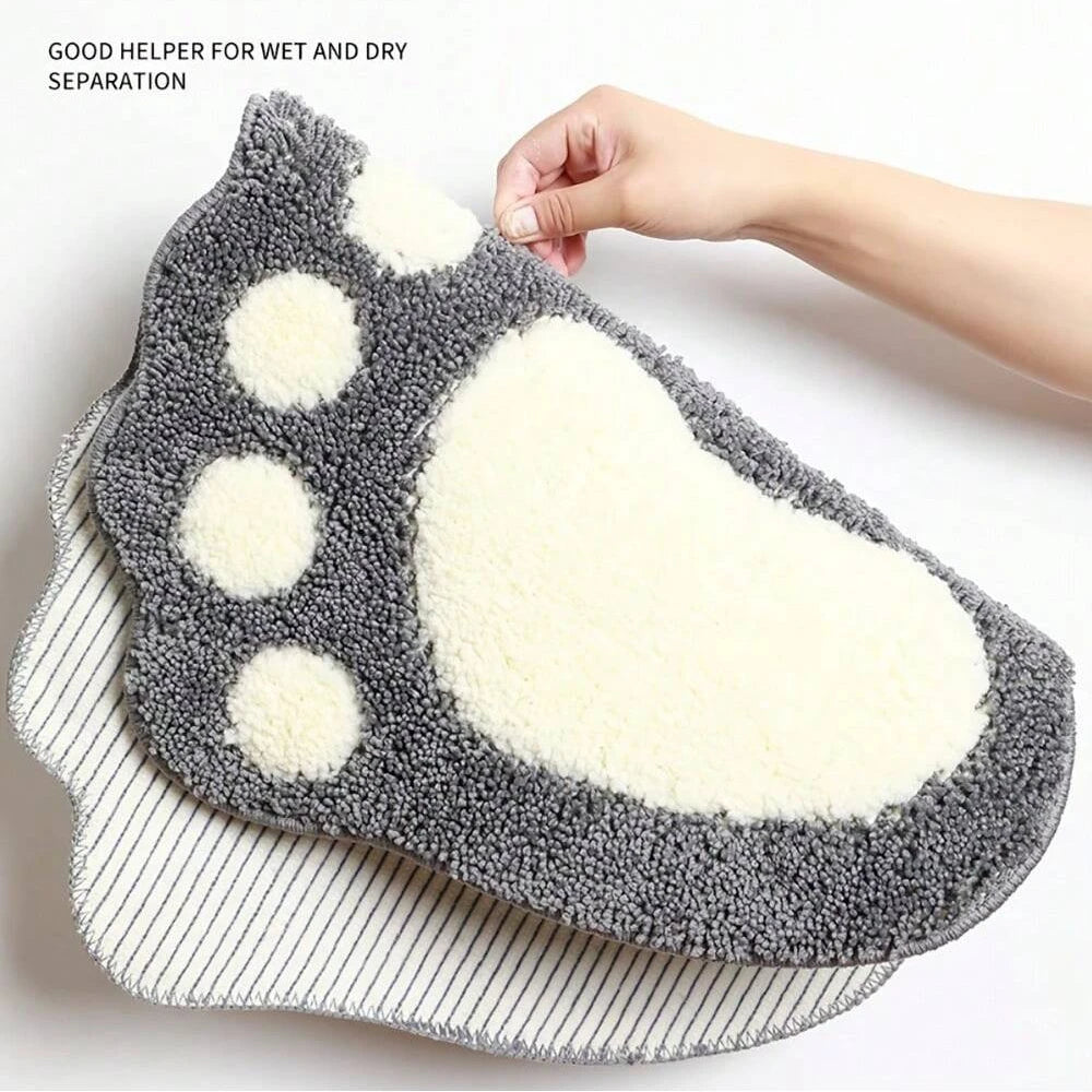 Foot-Shaped Memory Foam Bath Mat
