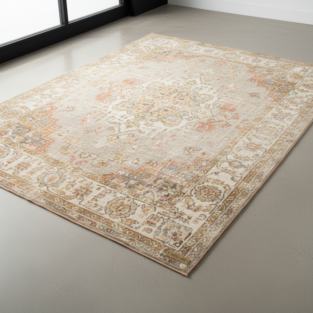 Vintage Distressed Area Rug